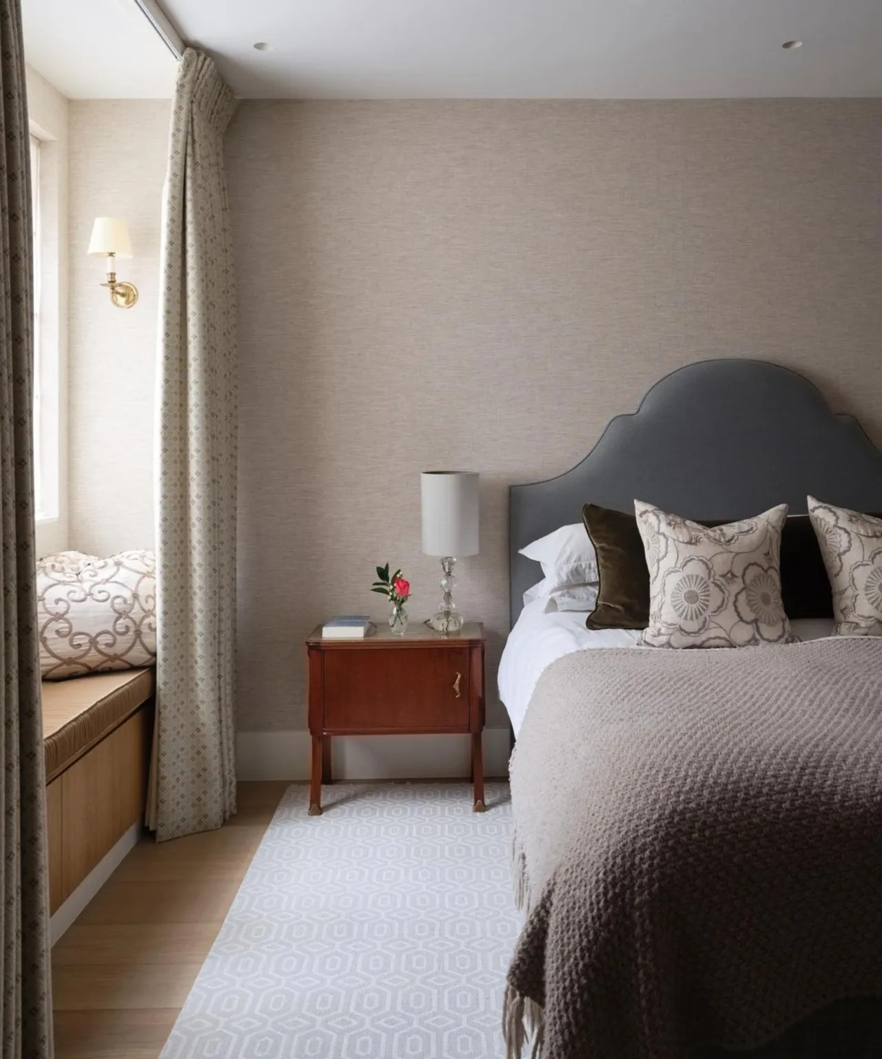 Think of taupe as a mid-neutral rather than a color as it will complement a plethora of contrasting hues from burnt orange to verdant greens and inky blues.