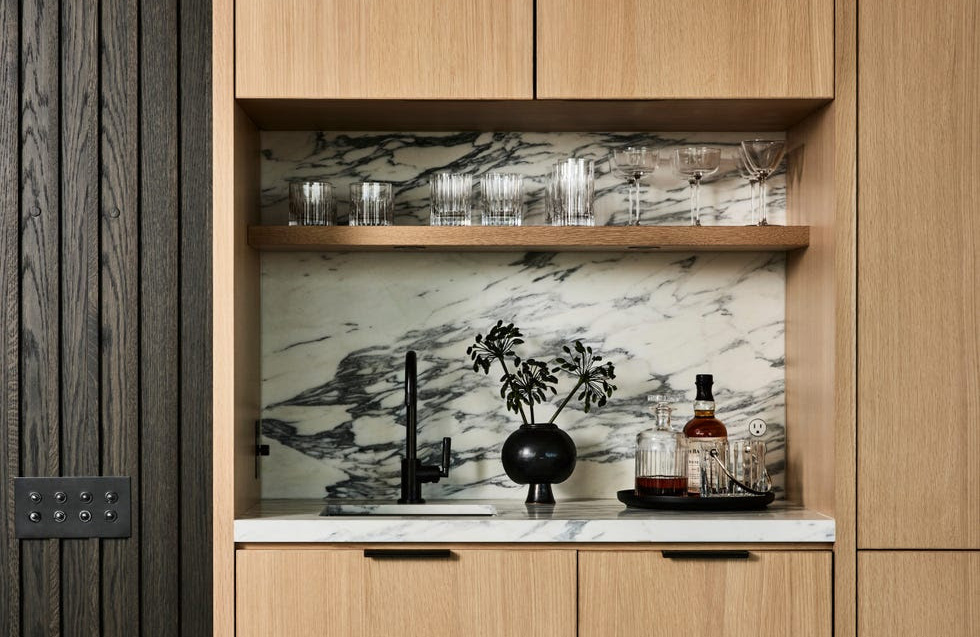 Black-and-white marble is making a comeback in interior design.