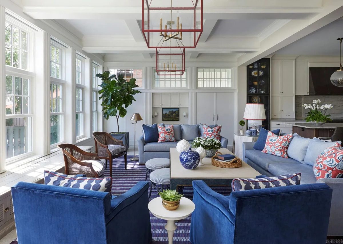 Blue and red are making a stylish comeback—with a twist