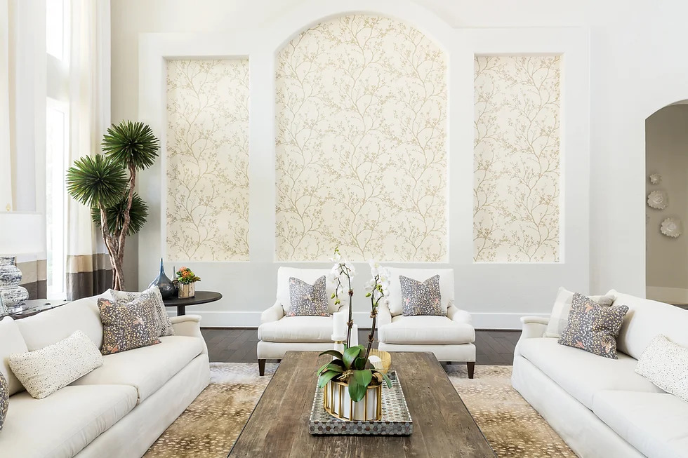 Using wallpaper to create an accent wall.