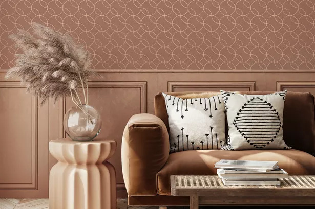 Pantone 2025 Color of the Year: Mocha Mousse, living room setting.
