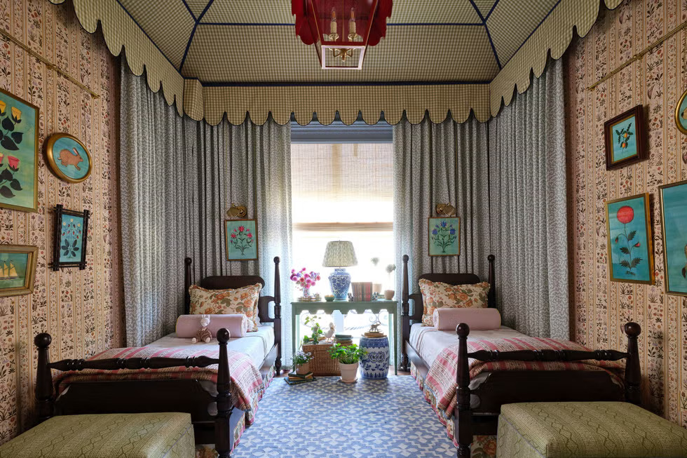 Ceilings will see a surge in creativity, from soft blush paints to bold wallpaper and even metallic finishes.