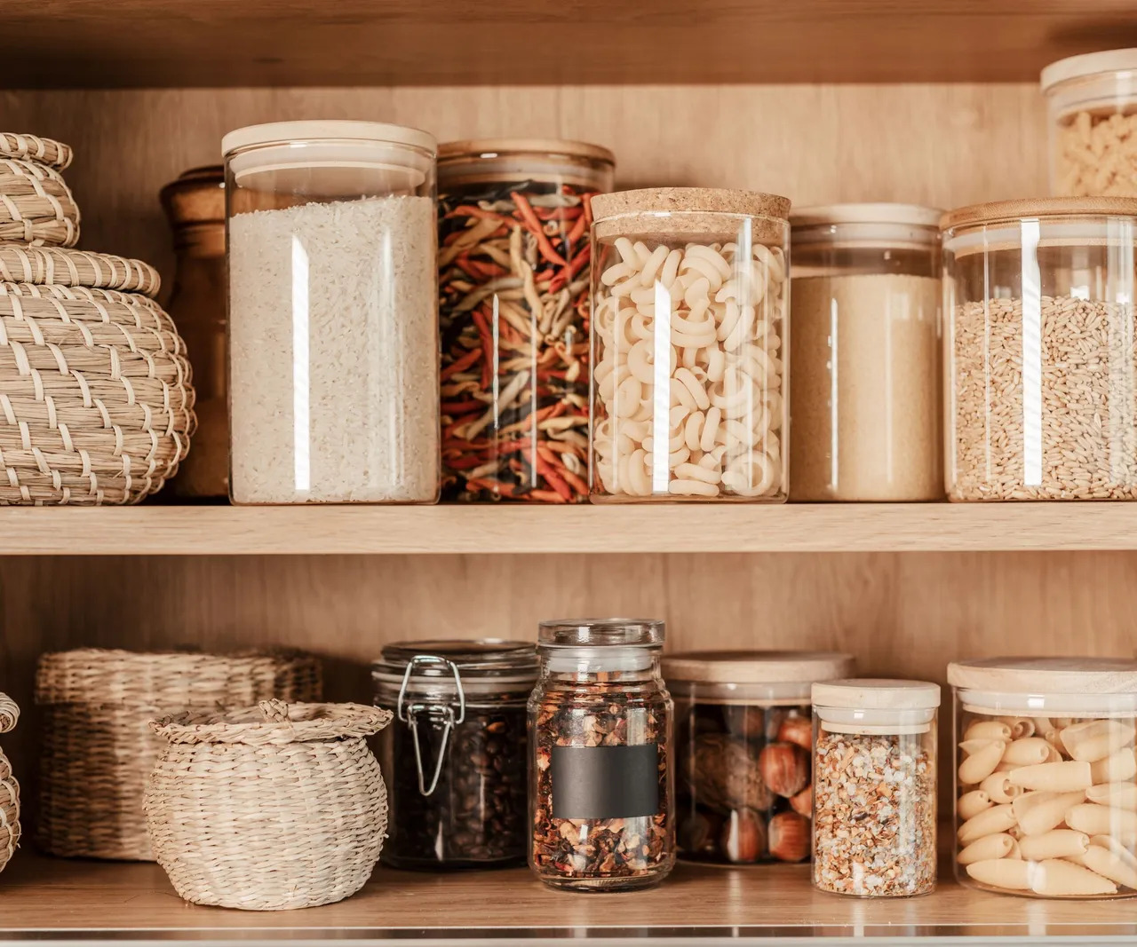 Decanting food items into matching containers might look great online, but for most families, it’s not a practical system.