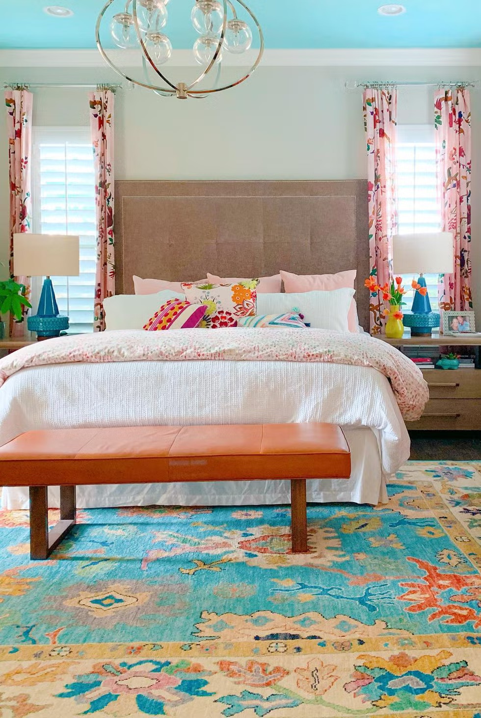 Aqua and pink create a lively, cheerful pairing that evokes beach cabanas, ocean waves, and warm summer days.