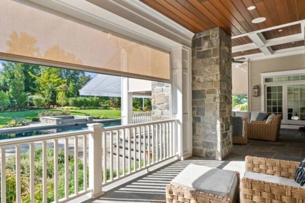 motorized zip screens front porch