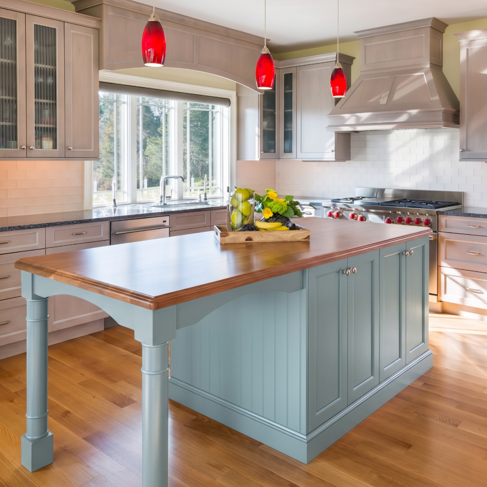 Builder grade kitchen upgrades- paint the island
