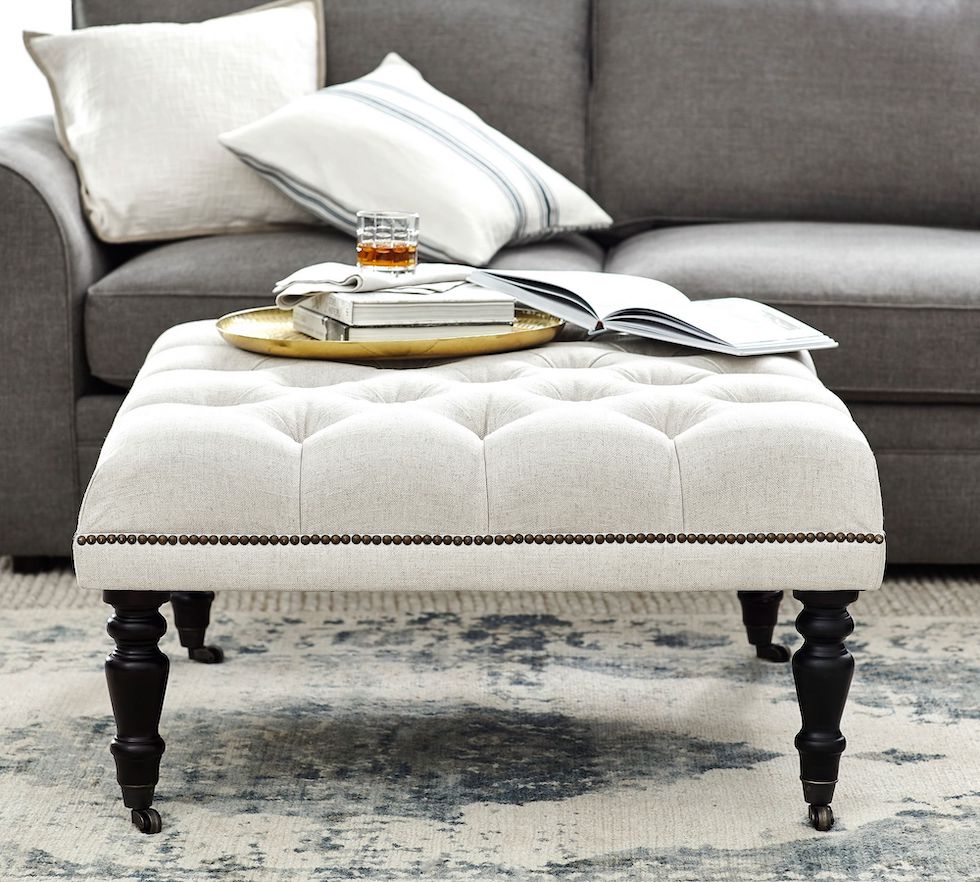 Ottoman as a coffee table