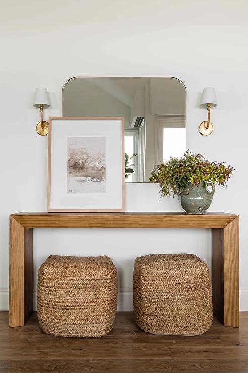 sconces in the entryway