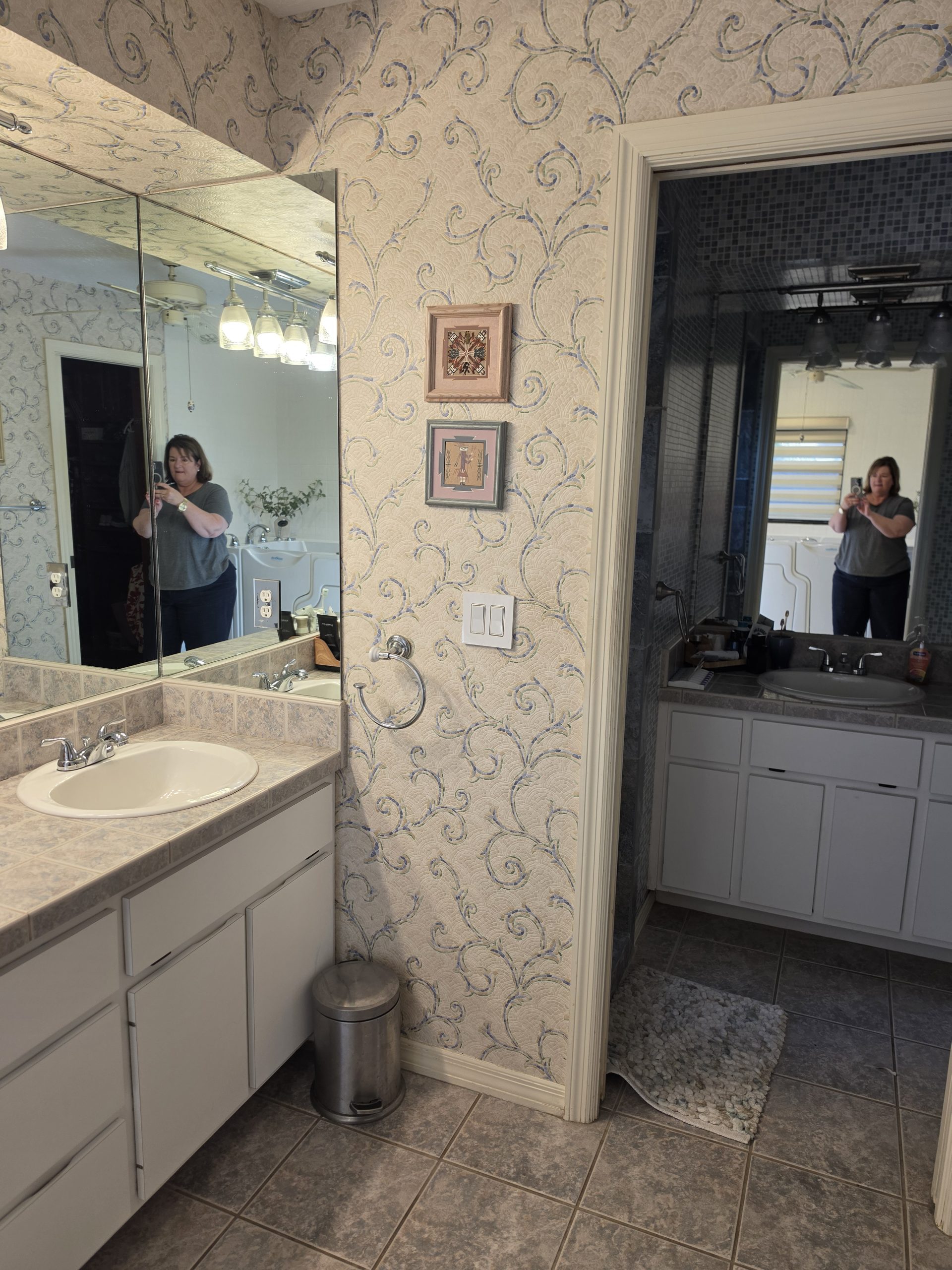 Master Bath remodel before 3rd vanity