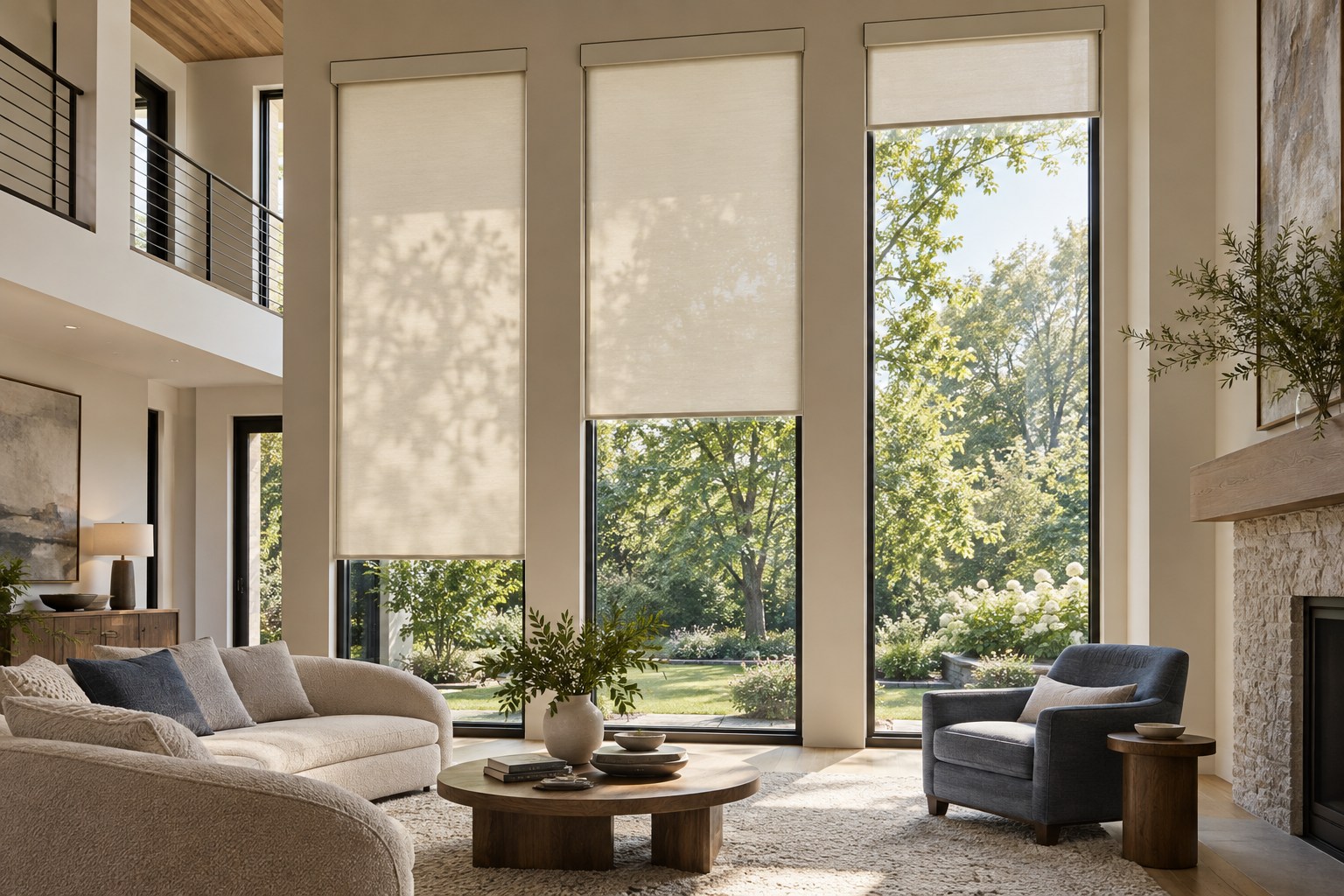 motorized-service-great-room motorized blinds
